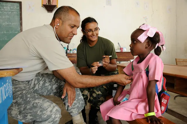 U.S. Army Maj. Jose Rivera, a doctor with the 94th Combat Support Hospital (left) works alongside a Uruguayan Navy nurse to examine a young Haitian schoolgirl during a U.S. Army Me. Healthcare Email Marketing Guide for Teams