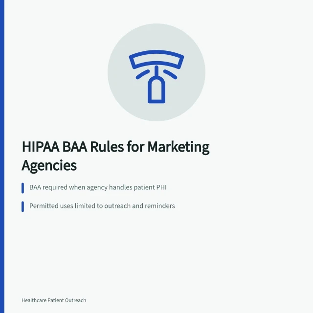 HIPAA business associate agreement clauses for healthcare marketing agencies. What does a HIPAA business associate agreement cover for a US healthcare marketing agency?