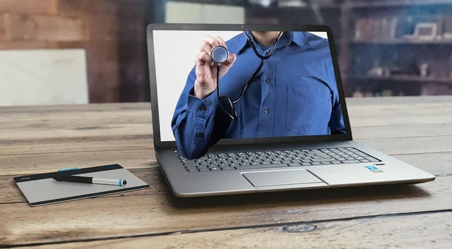doctor, telemedicine, laptop, telehealth, stethoscope, health, medicine, healthcare, diagnosis, computer, internet, ehealth, online, consultation, examination, virtual, concept, telemedicine, telemedicine, telemedicine, telemedicine, telemedicine, telehealth, telehealth, telehealth. Patient Acquisition Programs: From Telehealth Prep to Referral Follow-Up